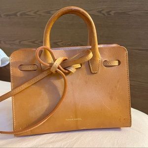 Mansur Gavriel Cammello Leather Mini Mini Sun Bag Tote